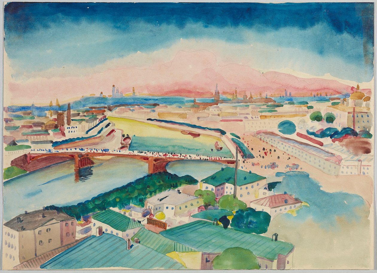 Utsikt över Moskva av Wassily Kandinsky