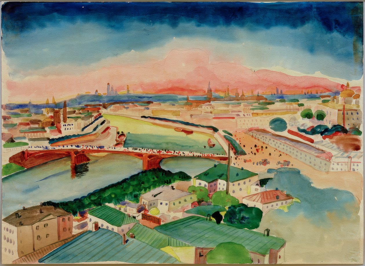 Utsikt över Moskva av Wassily Kandinsky
