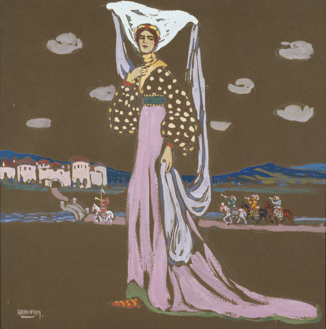 The Night (Walking Lady) av Wassily Kandinsky