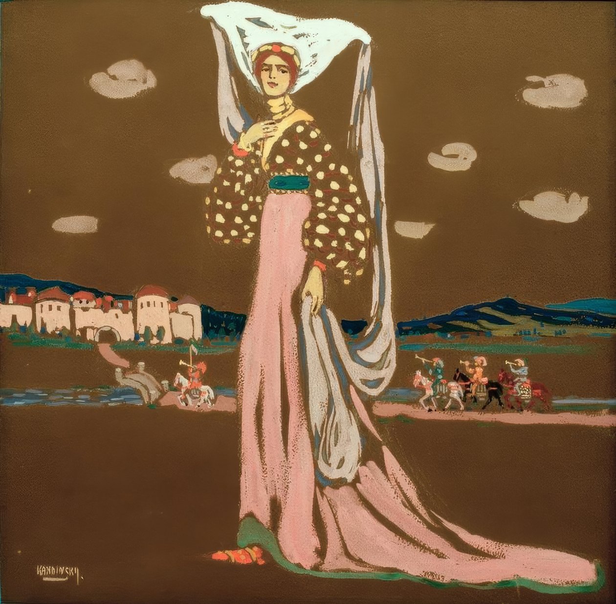 Natten (vandrande dam) av Wassily Kandinsky