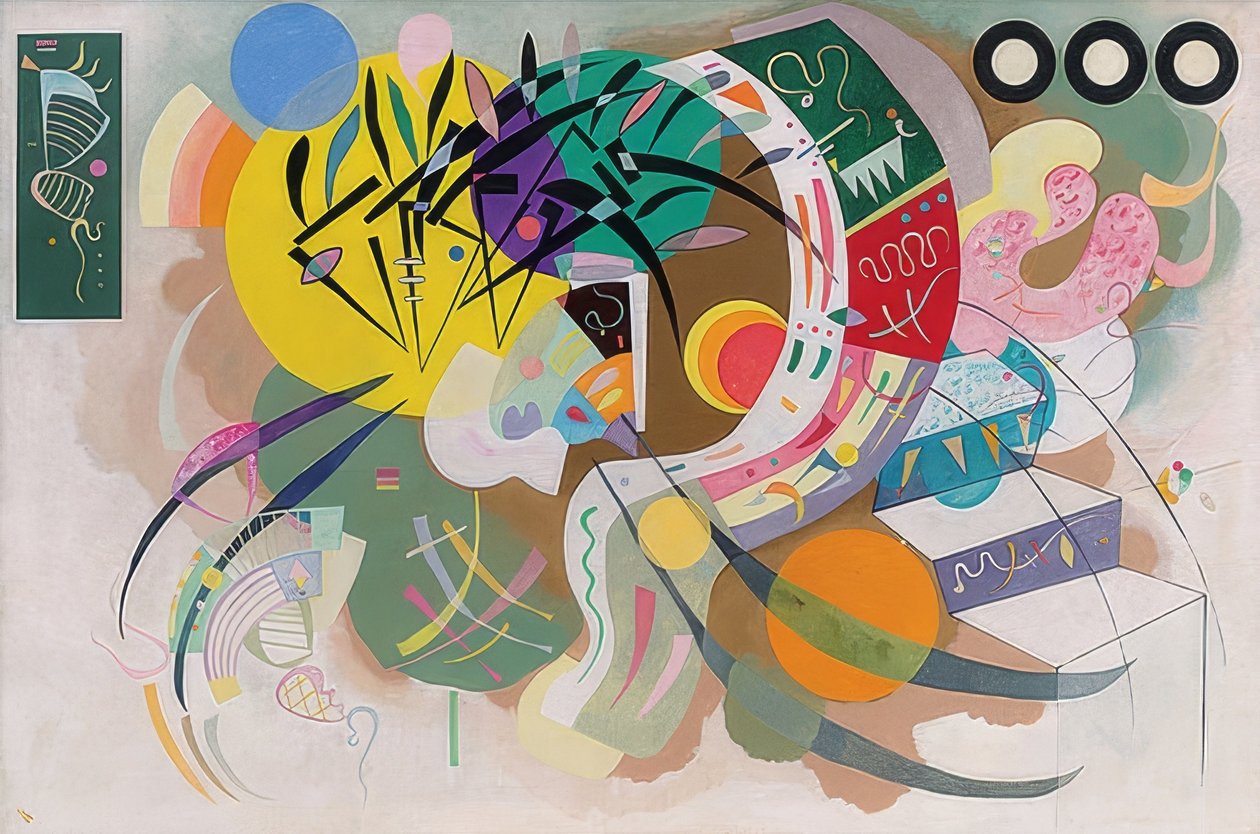 Dominant Kurve (Dominant kurva). 1936 av Wassily Kandinsky