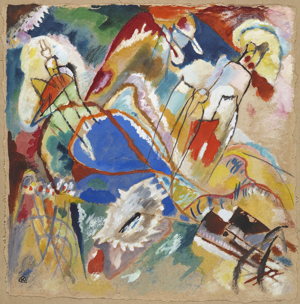 Utkast till "Improvisation 30 (kanoner)" av Wassily Kandinsky