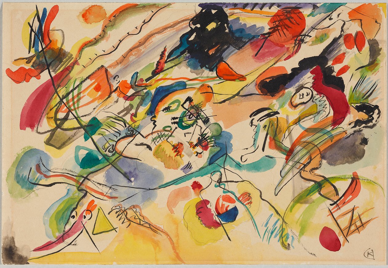 Utkast till "Komposition VII" av Wassily Kandinsky