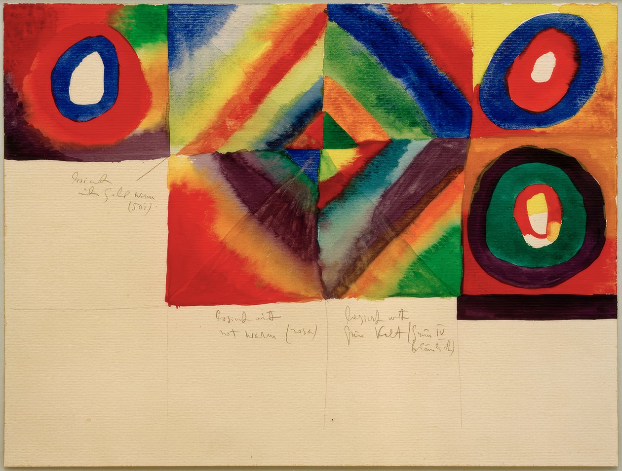 Färgstudier, (med information om målningstekniken) av Wassily Kandinsky