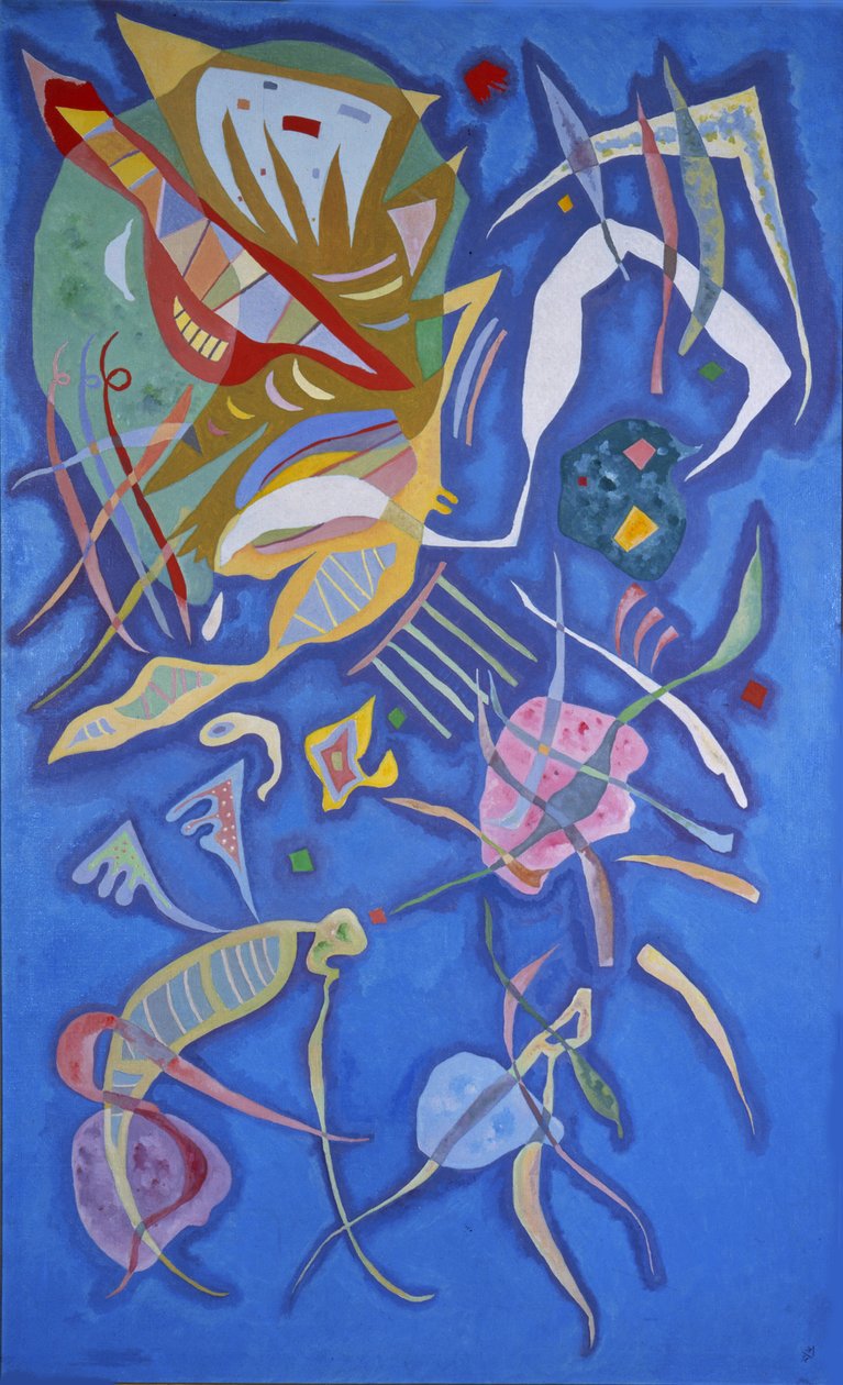 Gruppering. (Olja på duk av Wassily Kandinsky