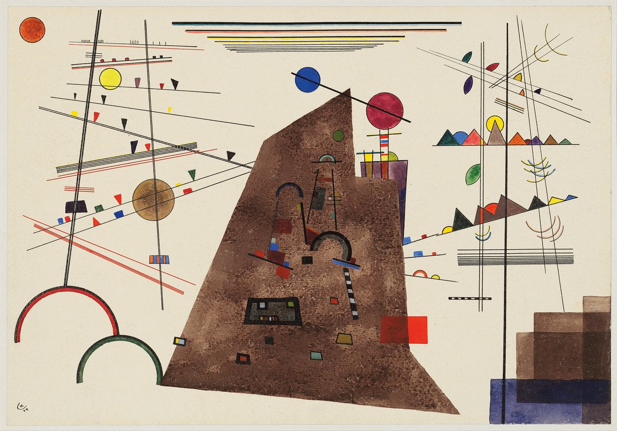 Tung mellan ljus; Tung mellan ljus av Wassily Kandinsky