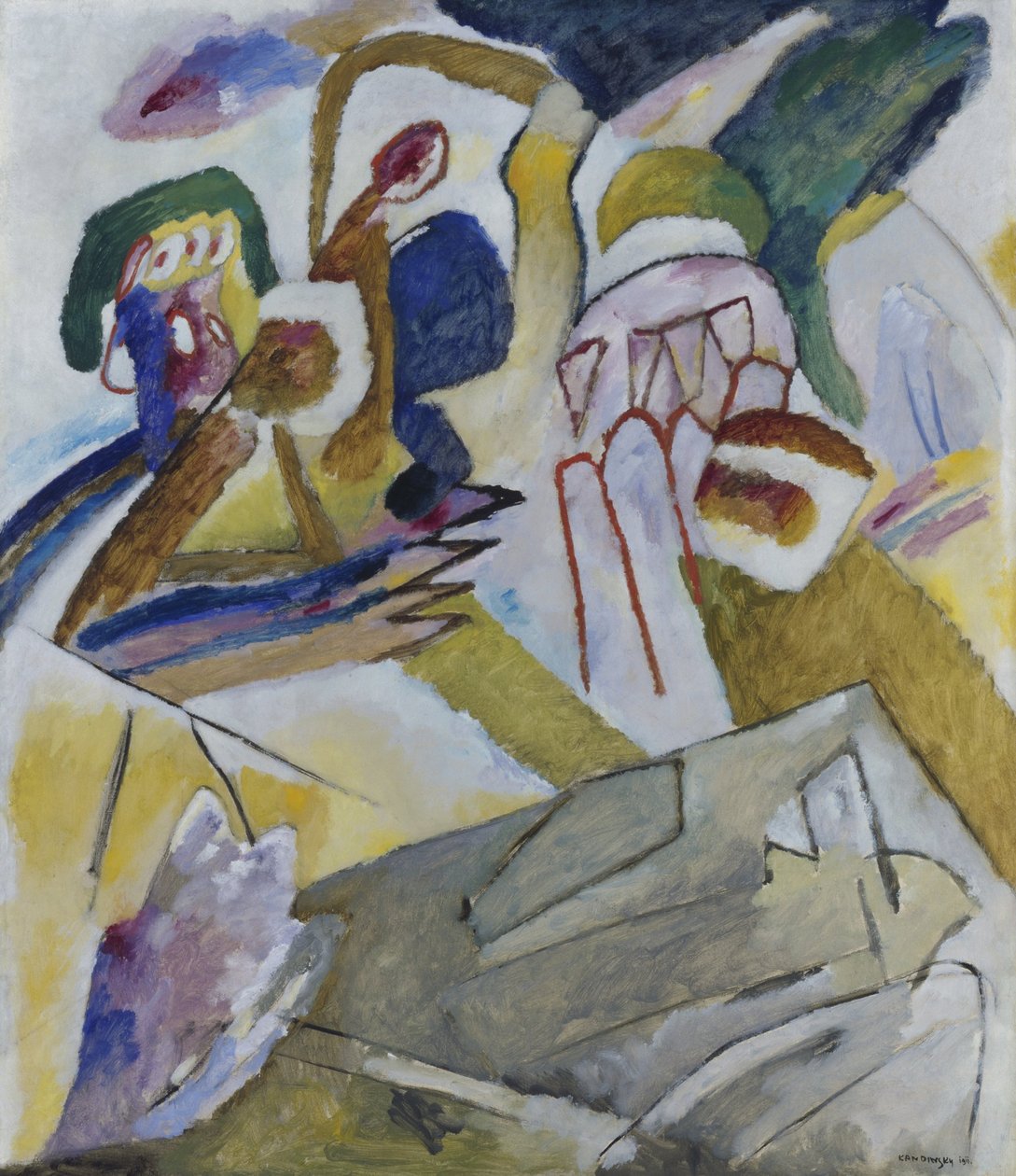 Improvisation 18 (med gravsten) av Wassily Kandinsky