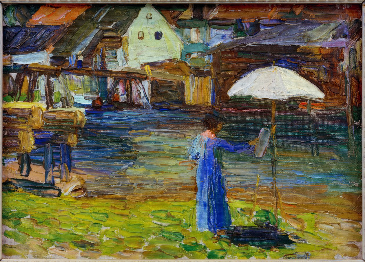 Kallmünz - Gabriele Münter målning I av Wassily Kandinsky