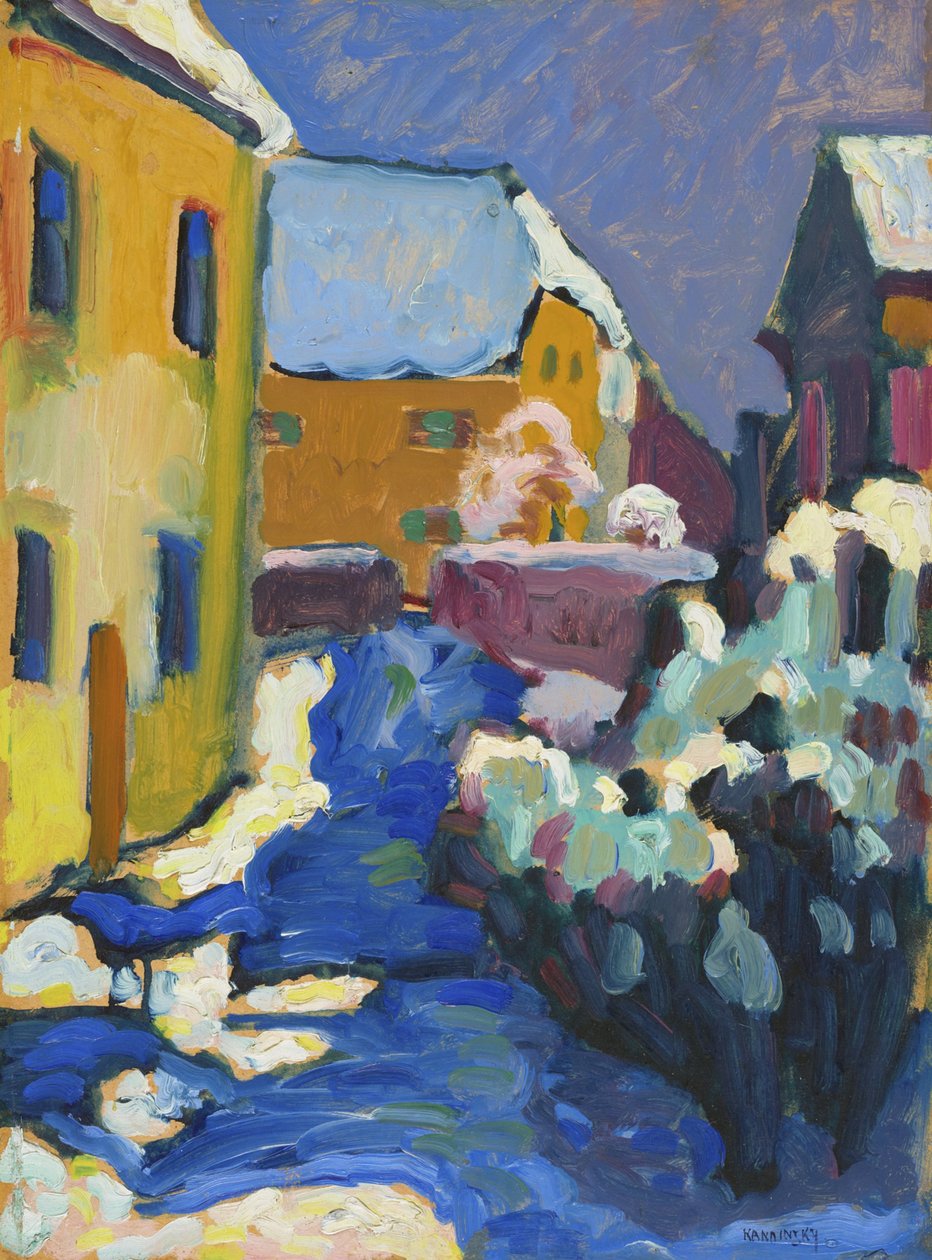 Kochel – kyrkogård och prästgård av Wassily Kandinsky