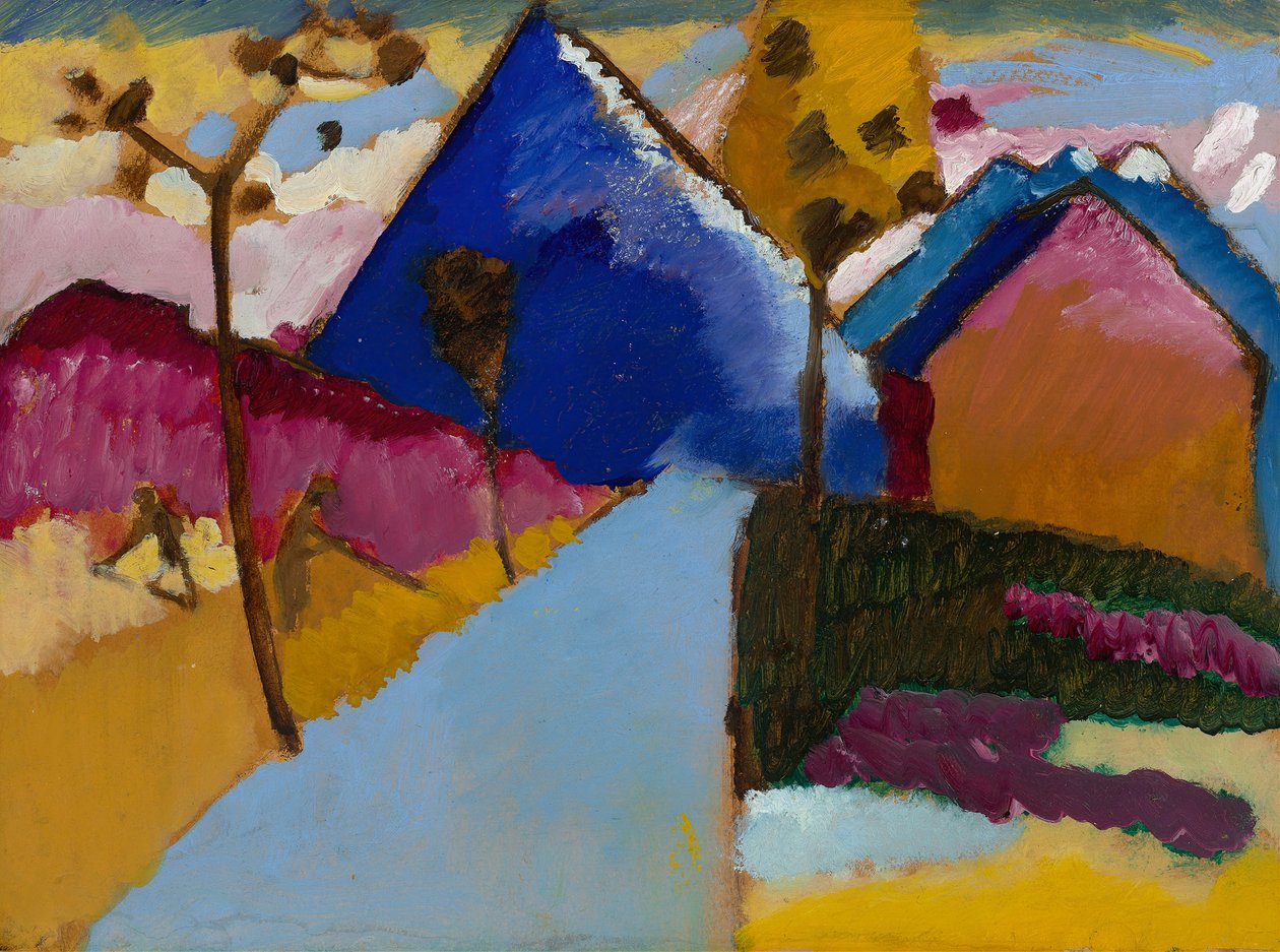 Kochel, Straight Street, 1909. av Wassily Kandinsky