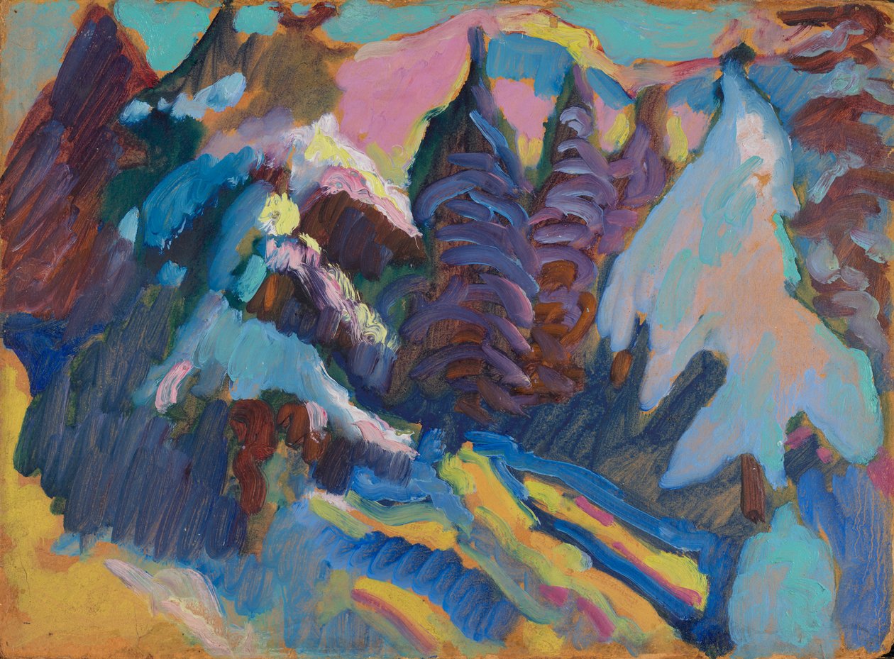 Kochel - Snötäckta träd av Wassily Kandinsky
