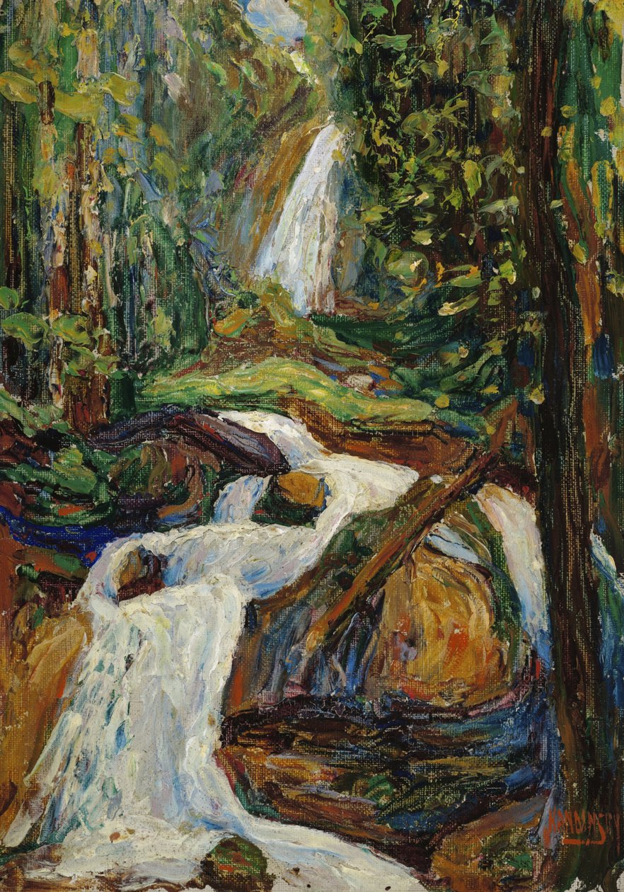 Kochel - Vattenfall I av Wassily Kandinsky
