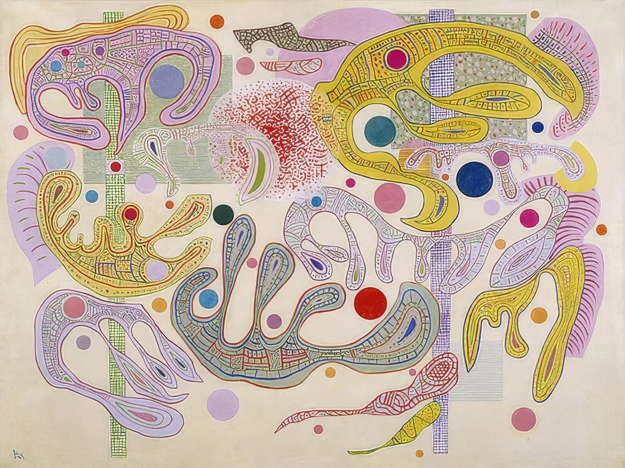 Nyckfulla former (Formes capricieuses). 1937 av Wassily Kandinsky
