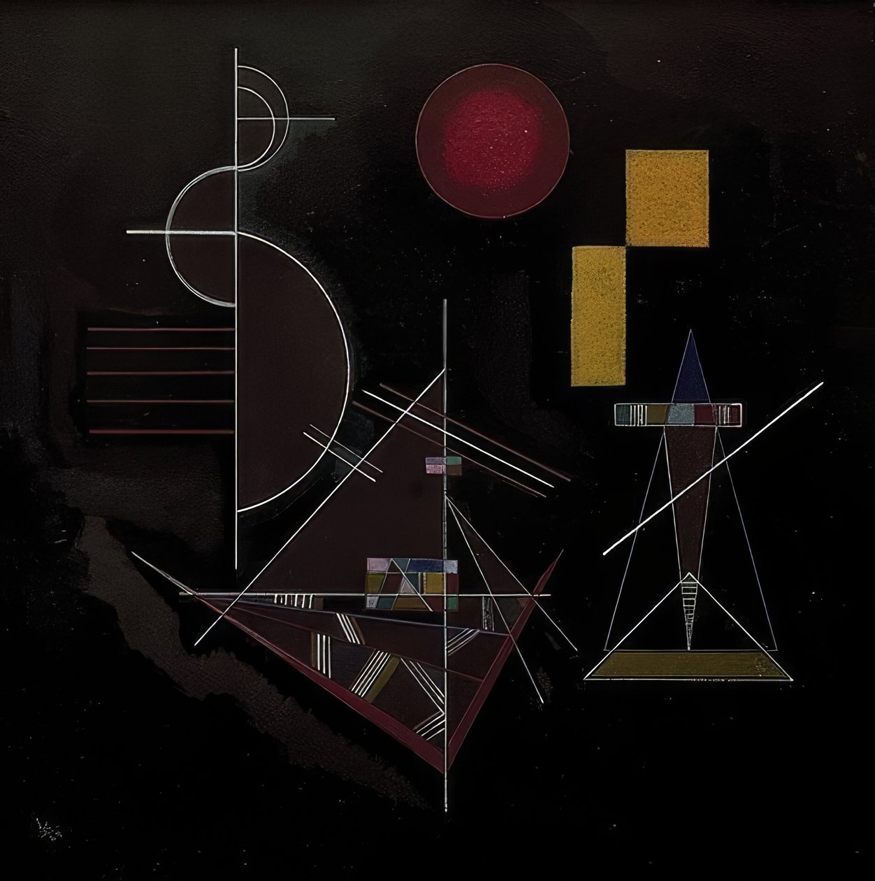 Lätt i tung (lätt i tung). 1929 av Wassily Kandinsky