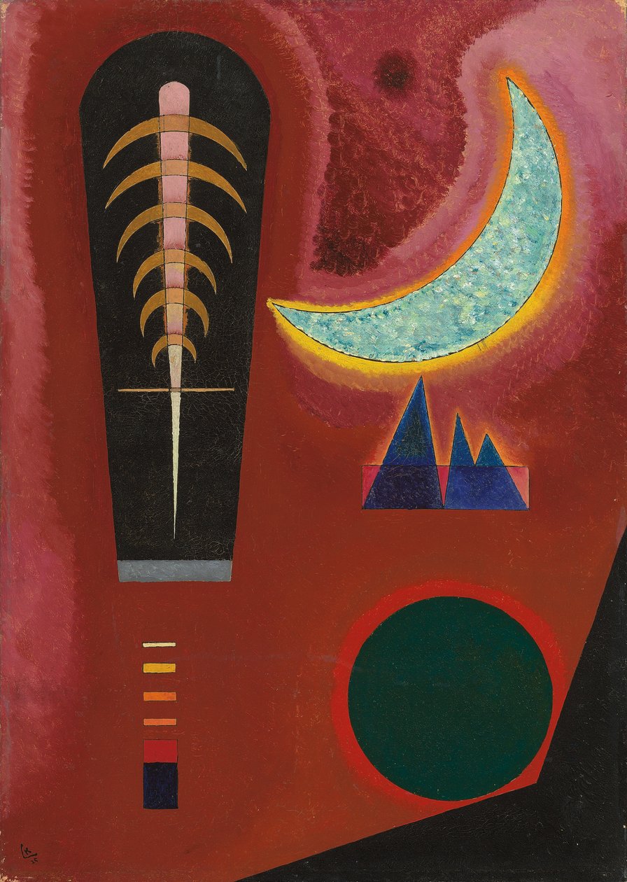 Löst i rött; Förlorar im Rot av Wassily Kandinsky