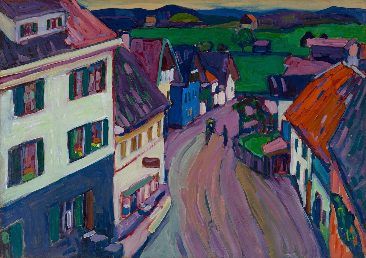 Murnau - utsikt från fönstret i Griesbräu av Wassily Kandinsky