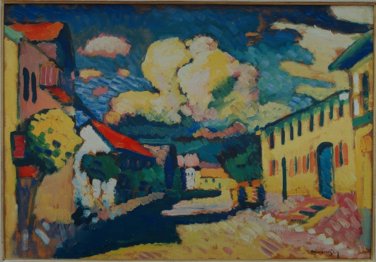 Murnau - Dorfstraße av Wassily Kandinsky