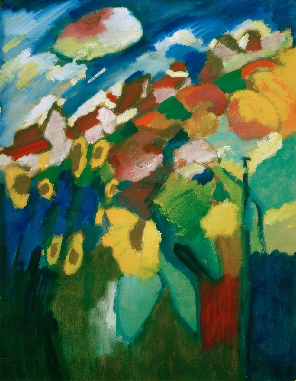 Murnau - Trädgård II av Wassily Kandinsky
