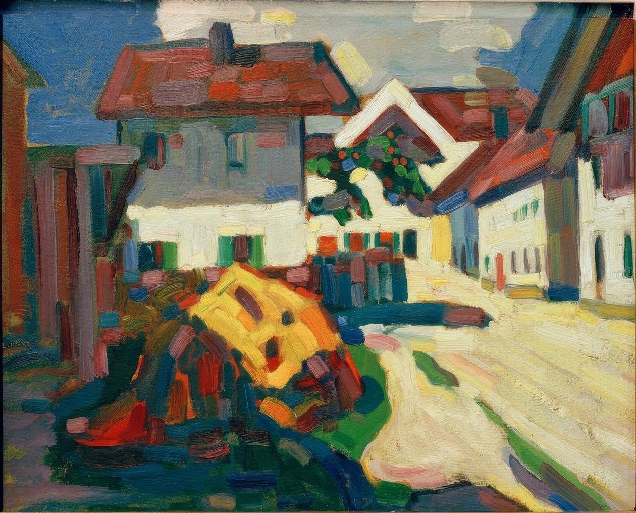 Murnau - grupp av hus av Wassily Kandinsky