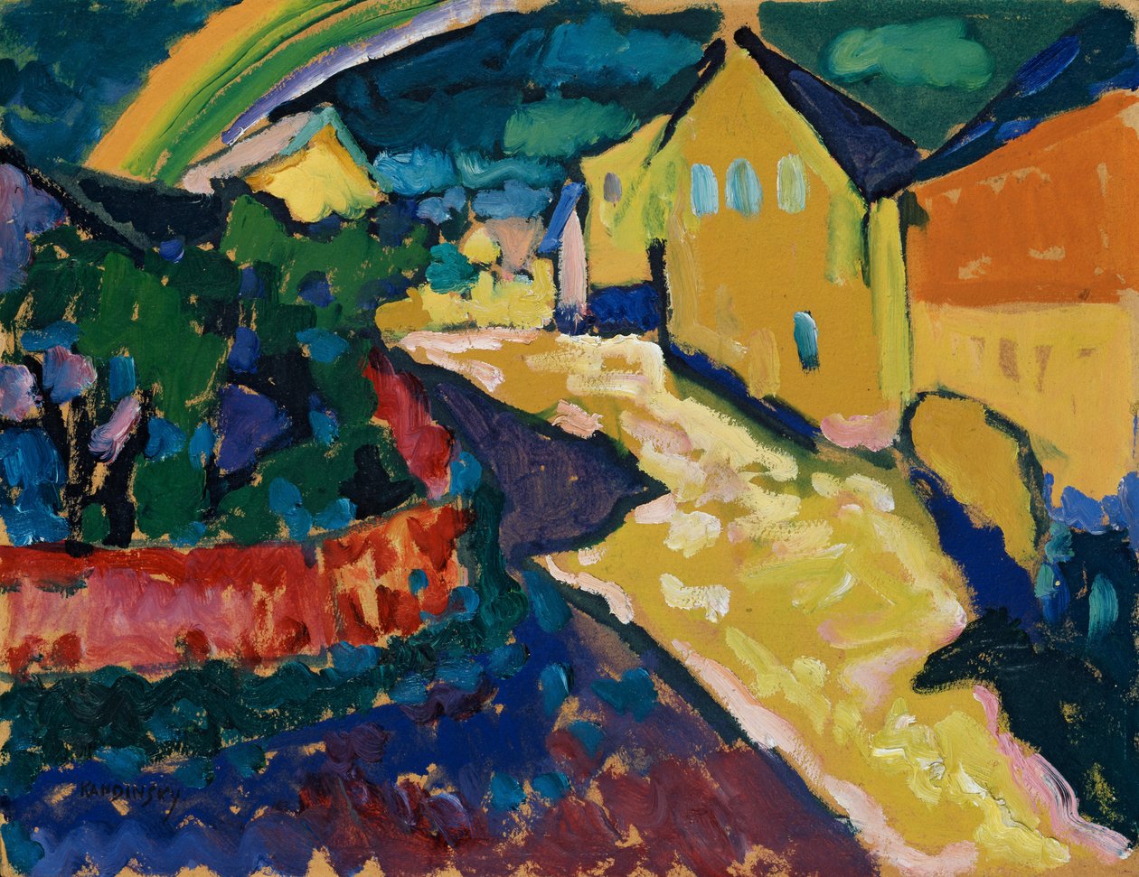 Murnau - landskap med regnbåge av Wassily Kandinsky