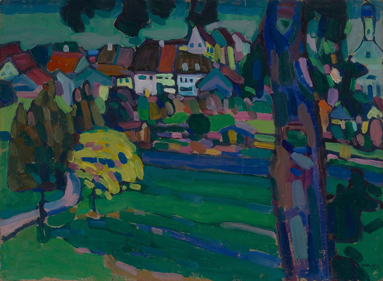 Murnau - Studie för "Landskap med trädstam" av Wassily Kandinsky