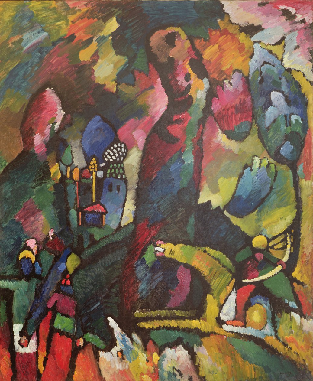 Bild med en bågskytt, 1909 av Wassily Kandinsky