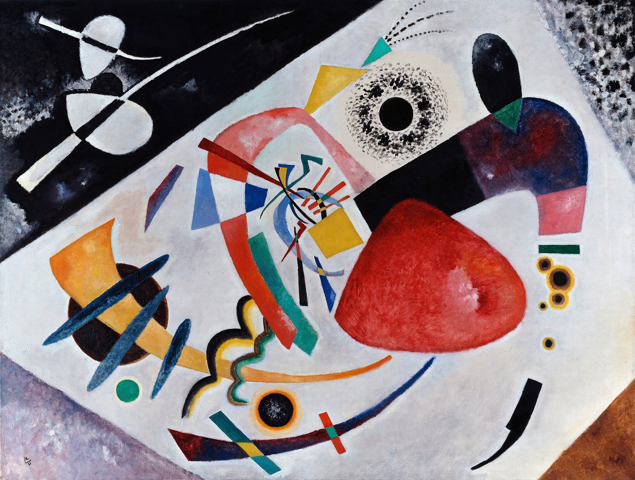 Röd fläck II, av Wassily Kandinsky