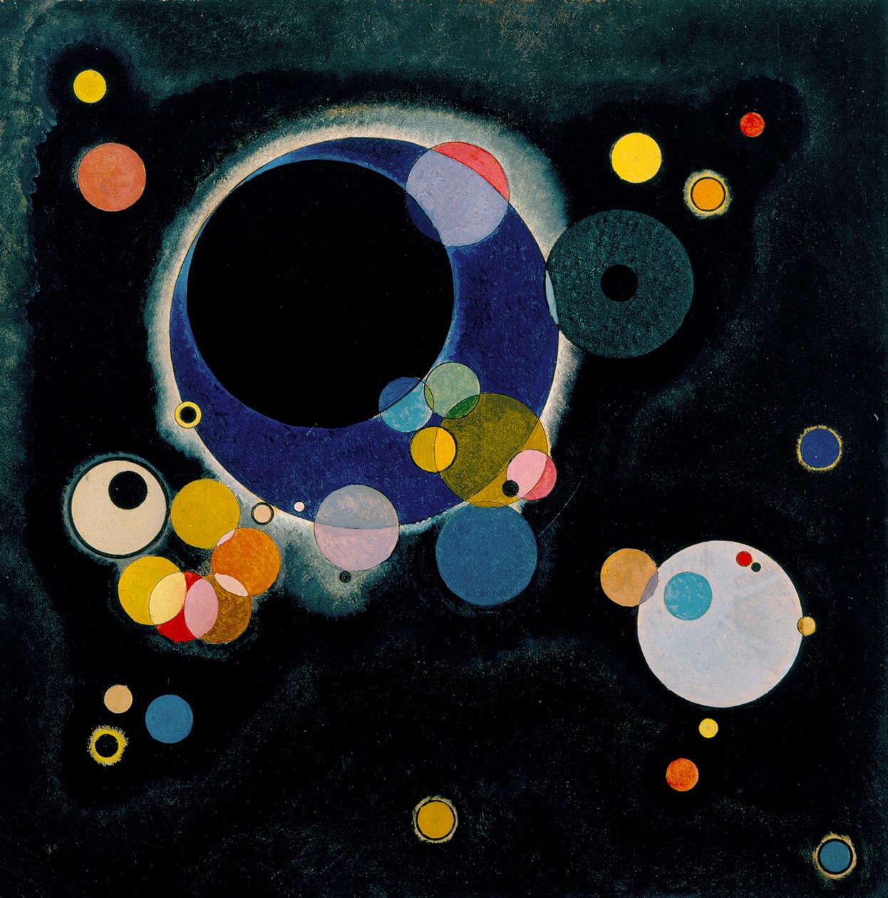 Flera cirklar, 1926 av Wassily Kandinsky