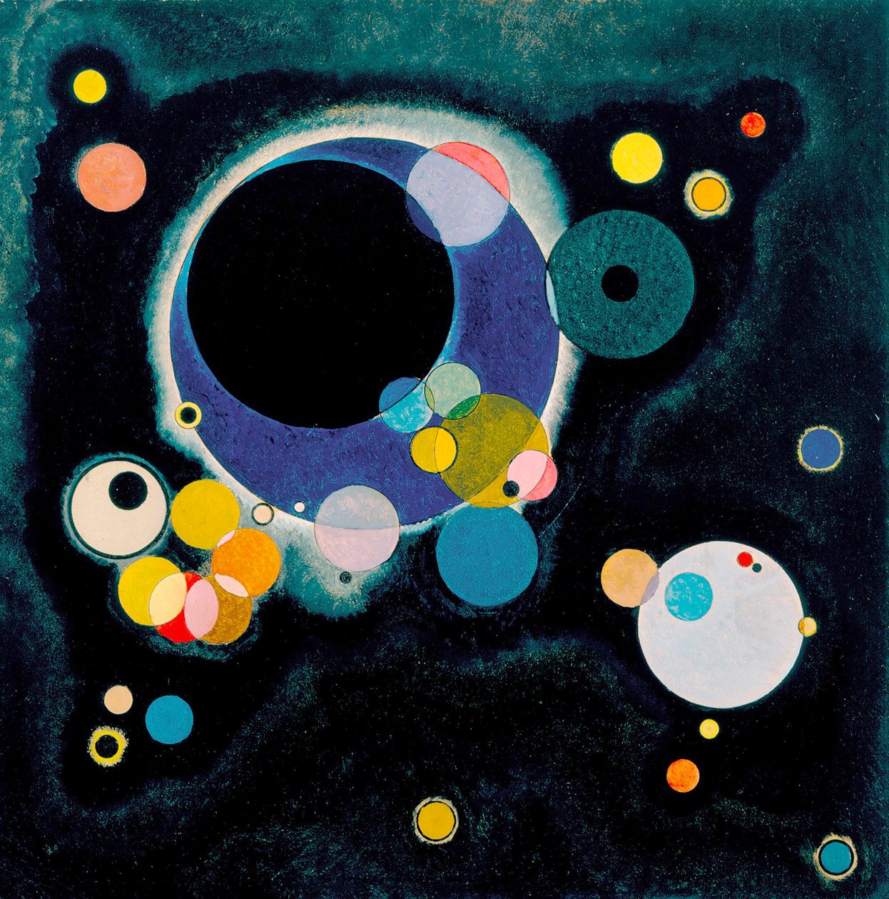 Skiss för flera cirklar av Wassily Kandinsky