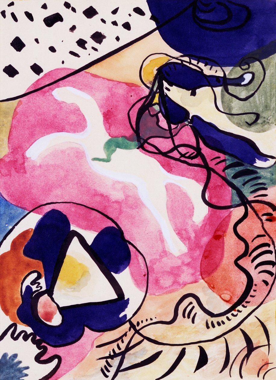 Studera för Blue Knight av Wassily Kandinsky