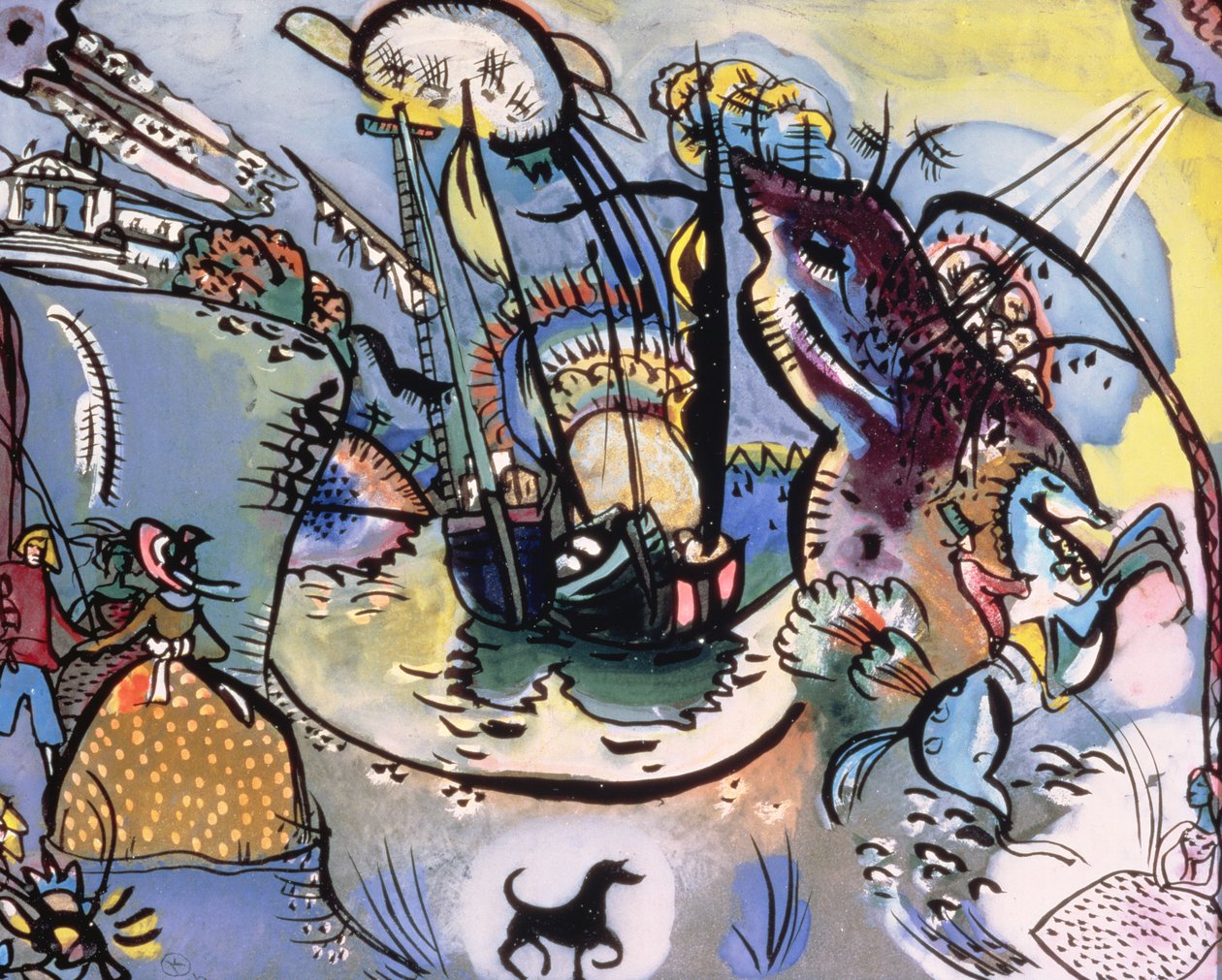 Hamnen, 1916 av Wassily Kandinsky