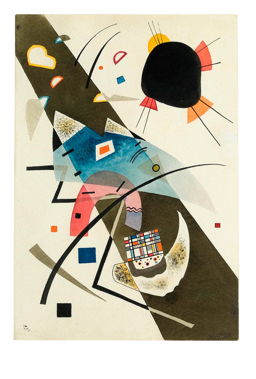Två svarta fläckar av Wassily Kandinsky