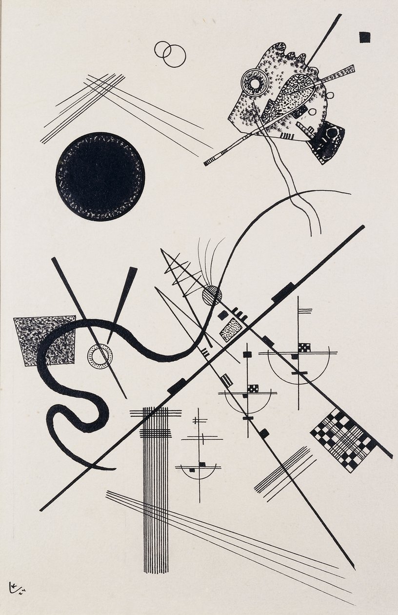 Namnlös (ritning 4); Namnlös (Dessin 4) av Wassily Kandinsky