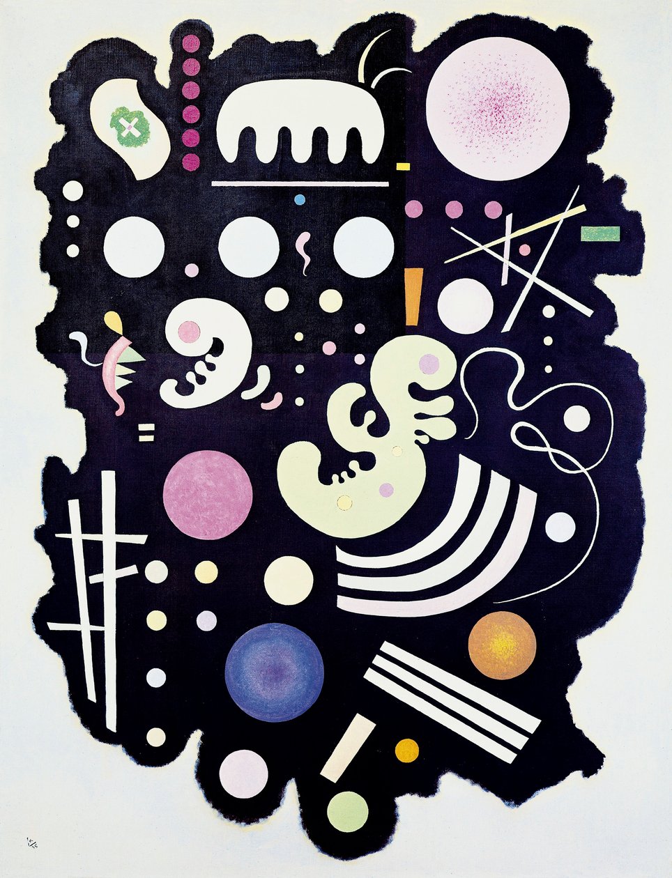 "Variegated Black" målning av Kandinsky av Wassily Kandinsky