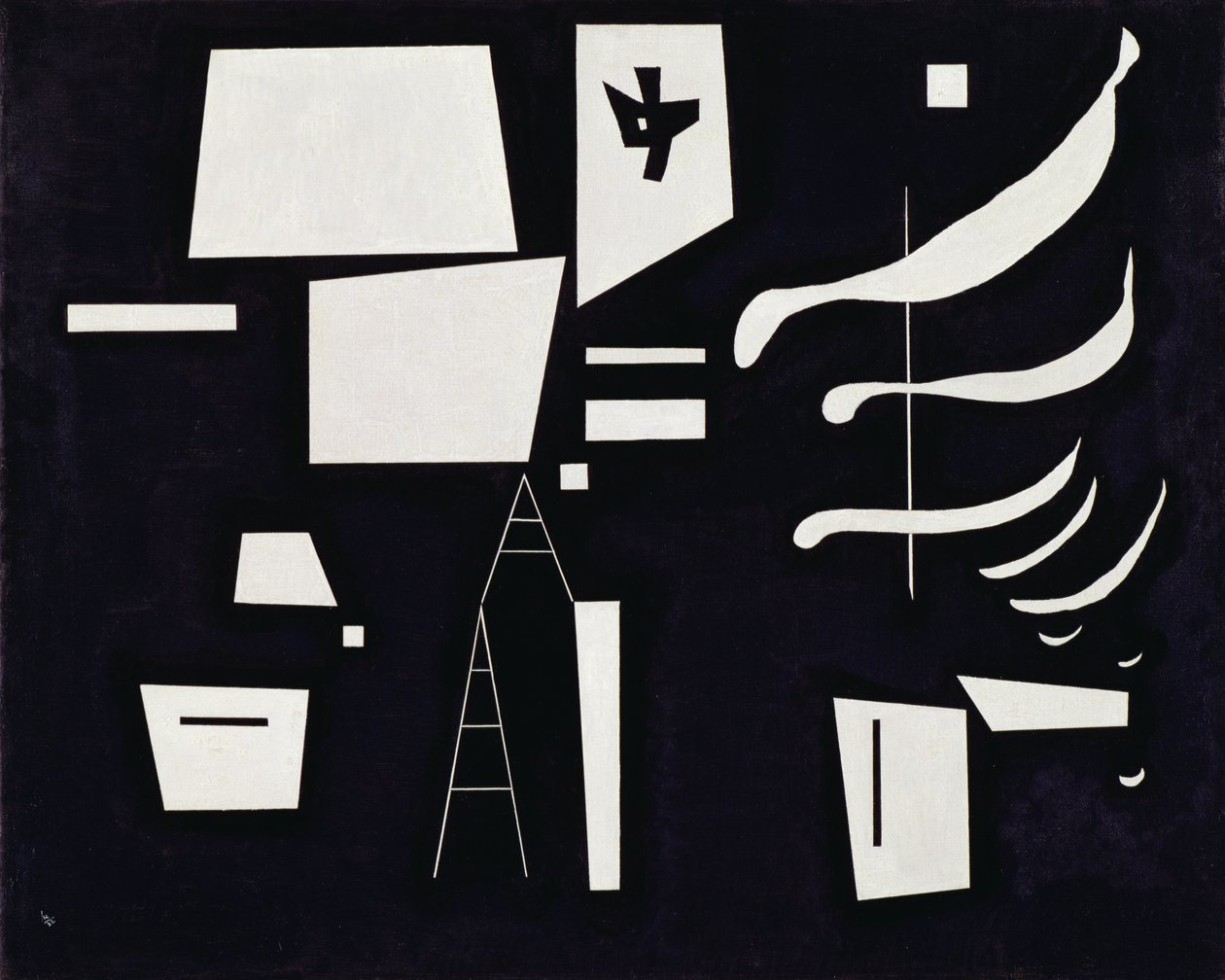 Vit - Mjuk och hård mars av Wassily Kandinsky