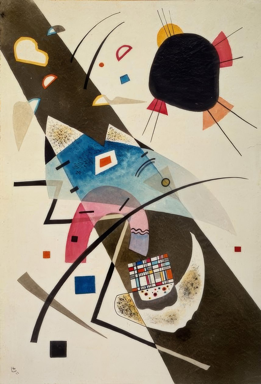 Två svarta fläckar av Wassily Kandinsky