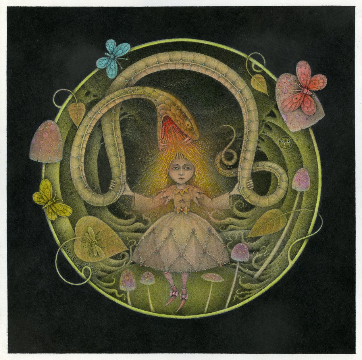Magic Mushrooms, 2012 (blandteknik) av Wayne Anderson