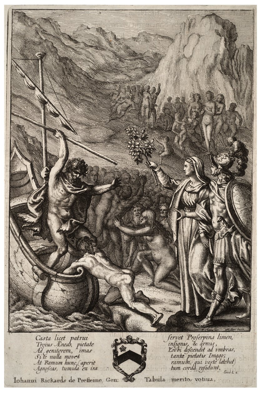 Aeneas and Charon. State 2 av Wenceslaus Hollar