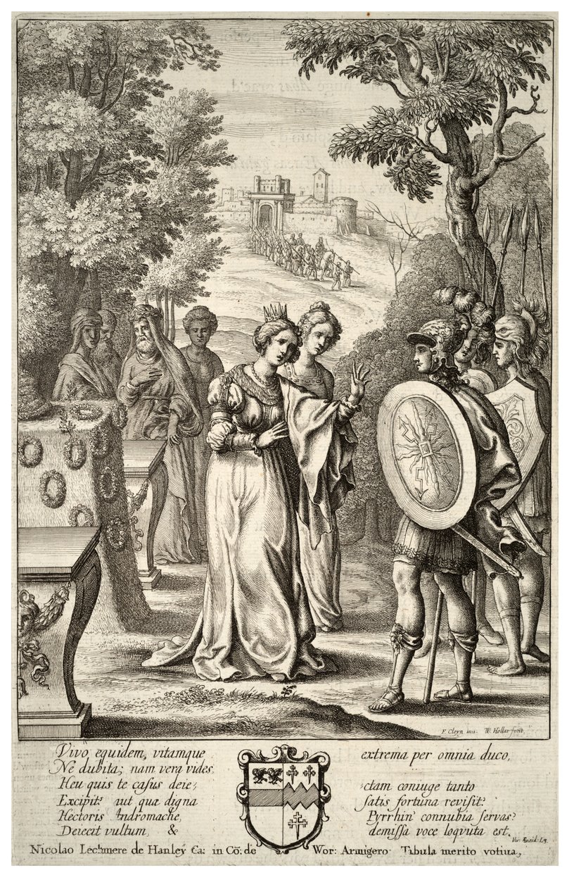 Aeneas möter Andromache. Stat 2 av Wenceslaus Hollar