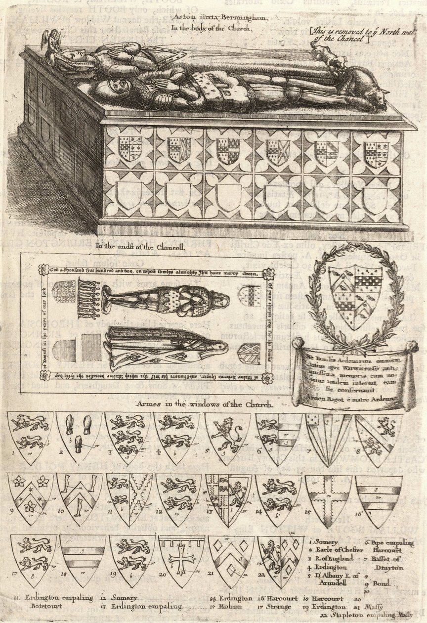 Arden (monument). State 2 av Wenceslaus Hollar