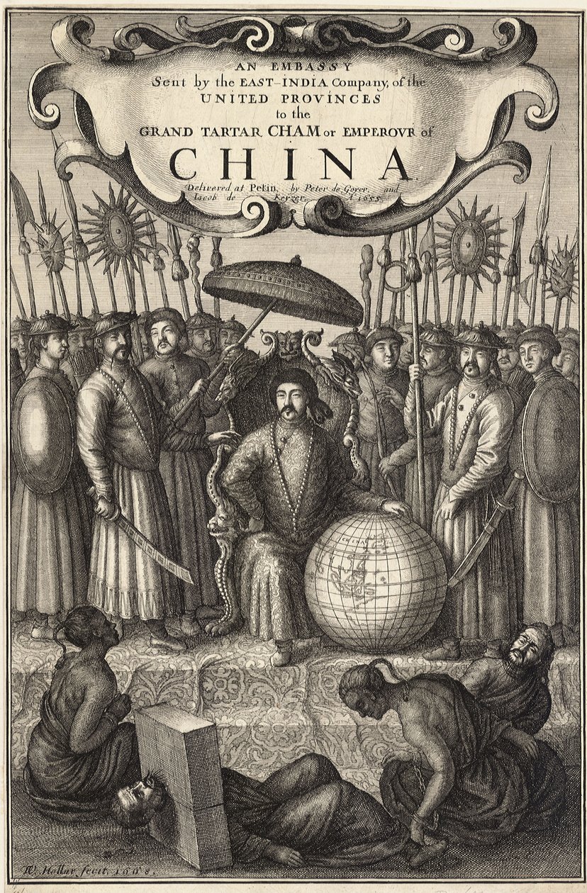 Jan Nieuhoff.  An embassy from the East-India Company to the Emperour of China. State 1 av Wenceslaus Hollar