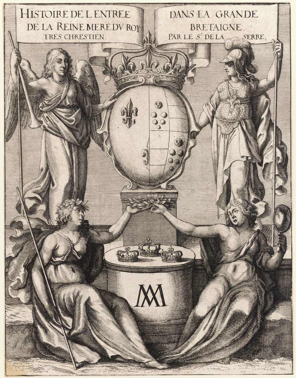 La Serre.  Entrée de la reine mère dans la Grande Bretaigne. State 2 av Wenceslaus Hollar