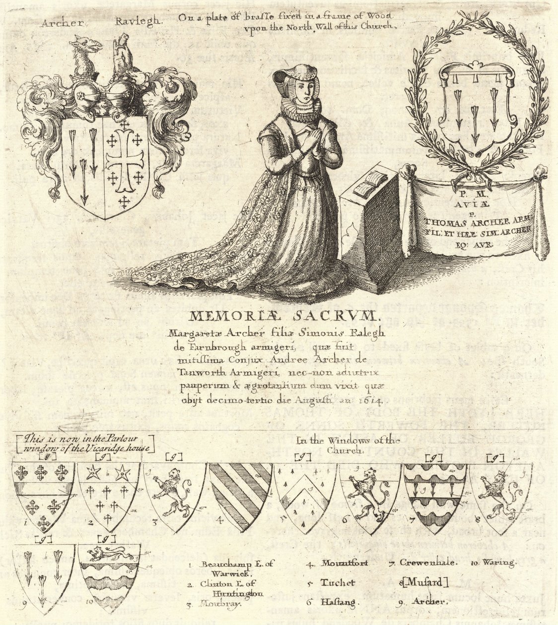 Margaret Archer (monument). Stat 2 av Wenceslaus Hollar