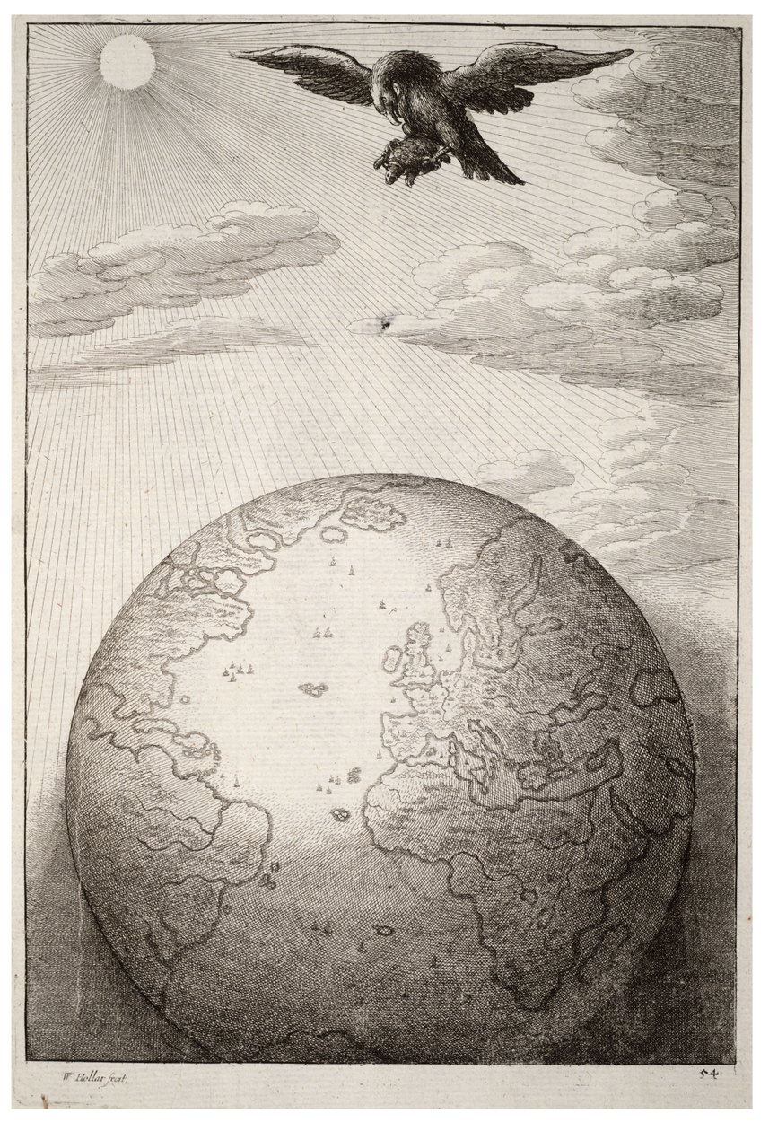 The tortoise and the eagle. State 1 av Wenceslaus Hollar