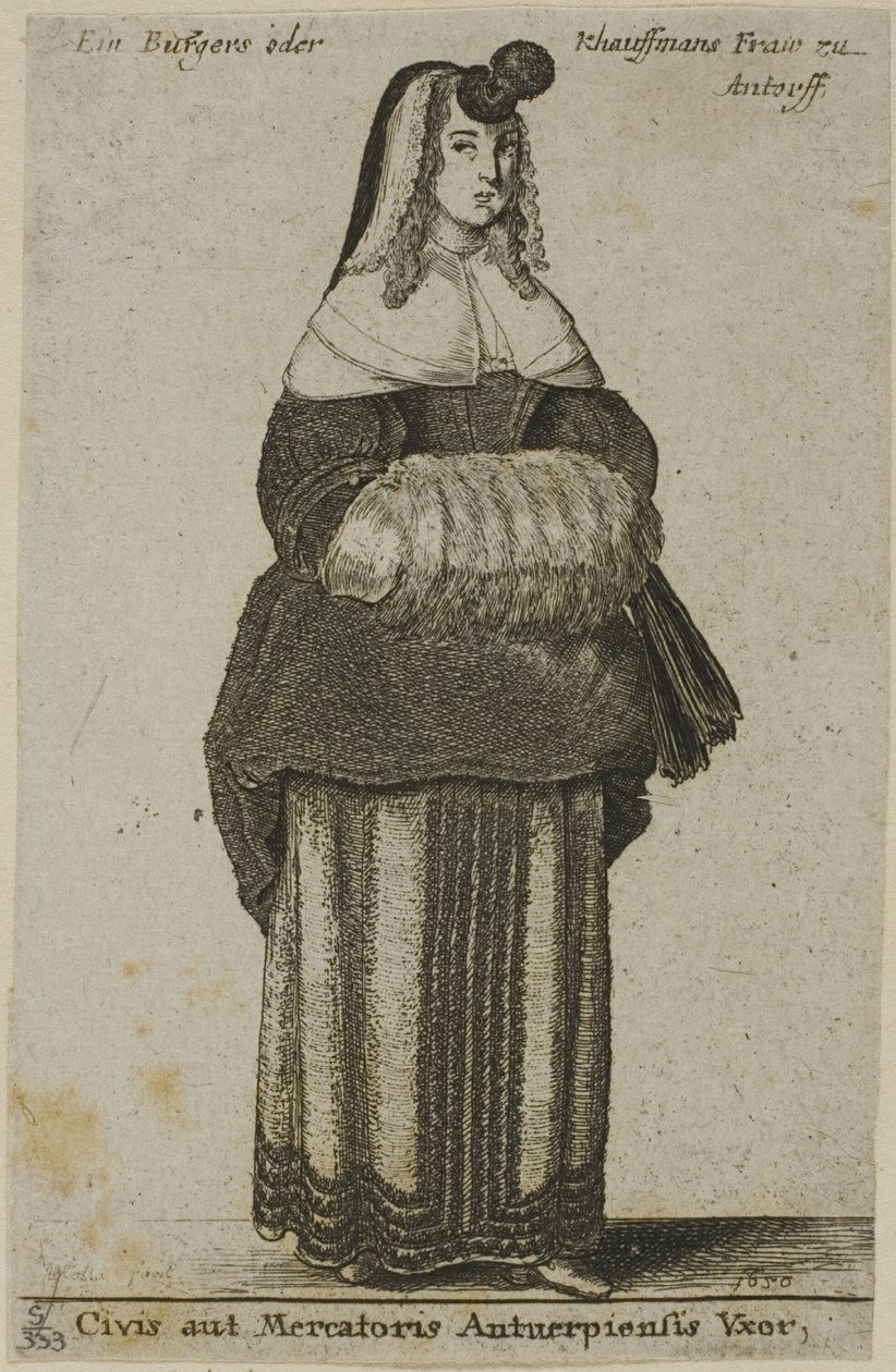 Antwerp fru av Wenceslaus Hollar