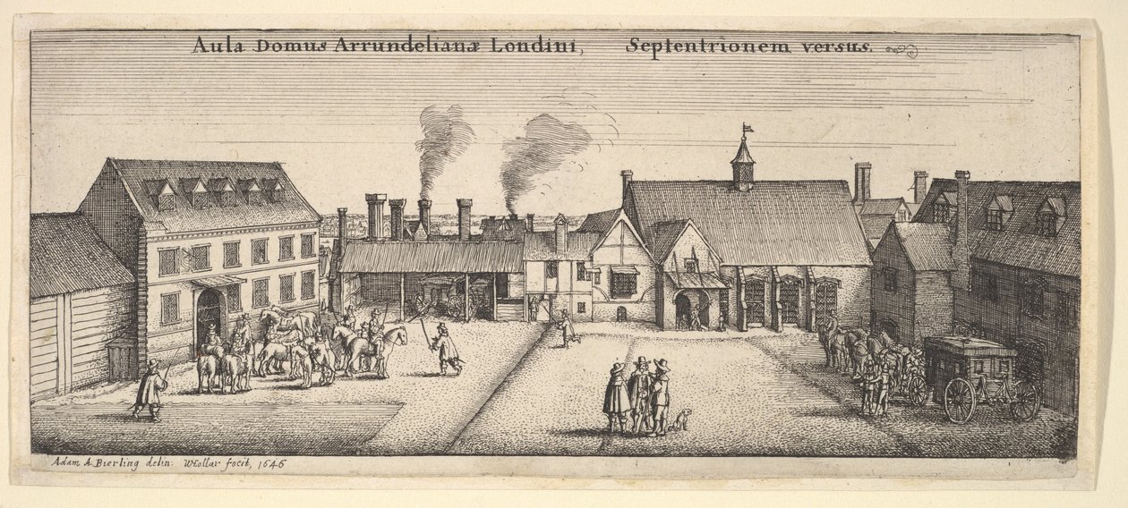 Arundels hus från norr, 1646. av Wenceslaus Hollar