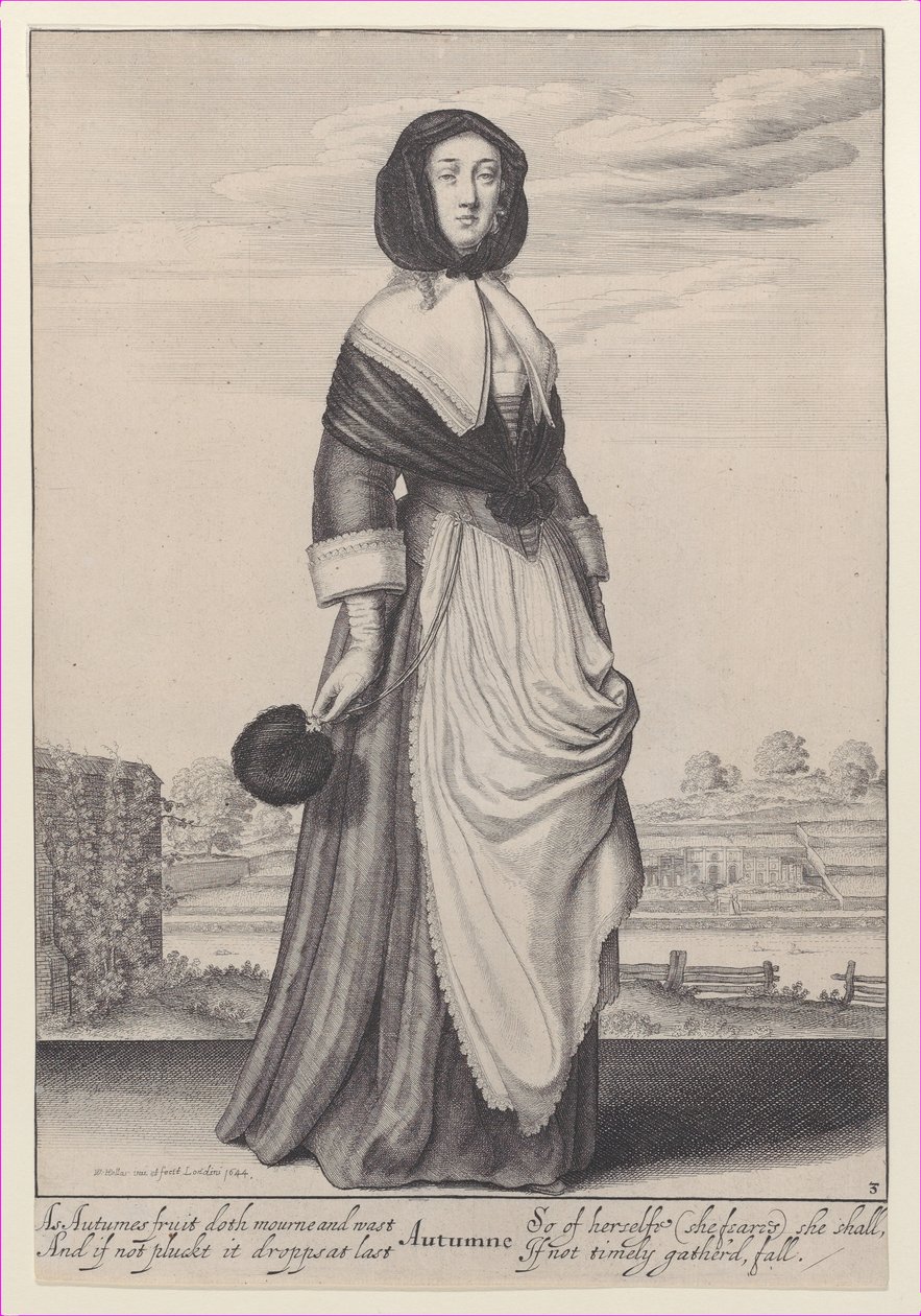 Hösten, från Årstiderna, 1643-44., 1643-44. av Wenceslaus Hollar