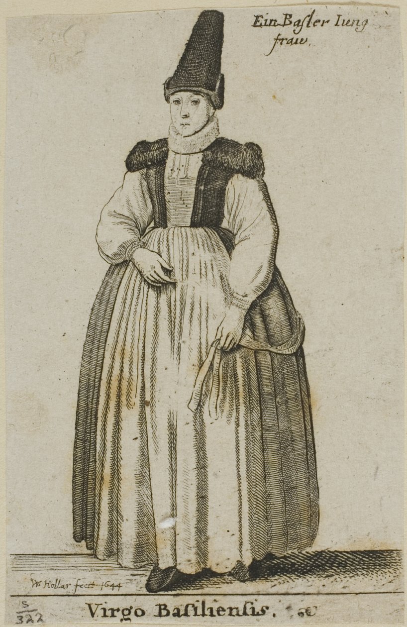 Basel kvinna av Wenceslaus Hollar