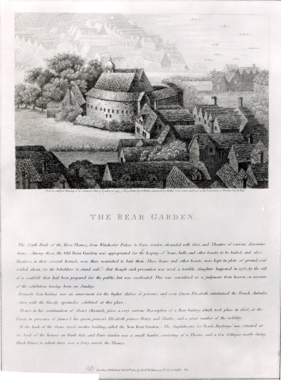 Björnträdgård, 1647 av Wenceslaus Hollar