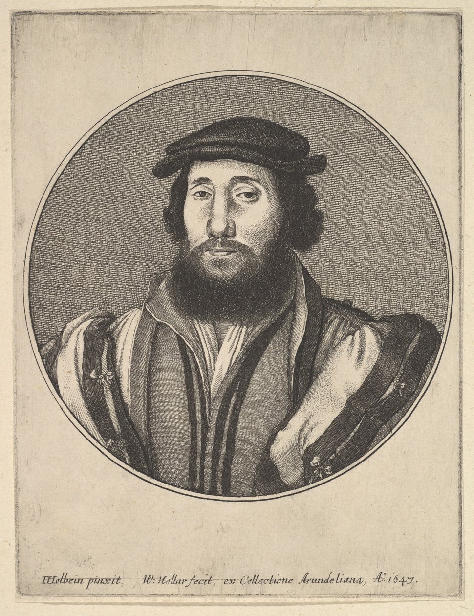 Skäggig man, 1647. av Wenceslaus Hollar